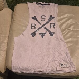 Under Armour Tank Top - Light Pink with Black Graphic